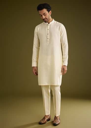 Pista Ombre Green Silk Kurta Jacket Set With Thread Work