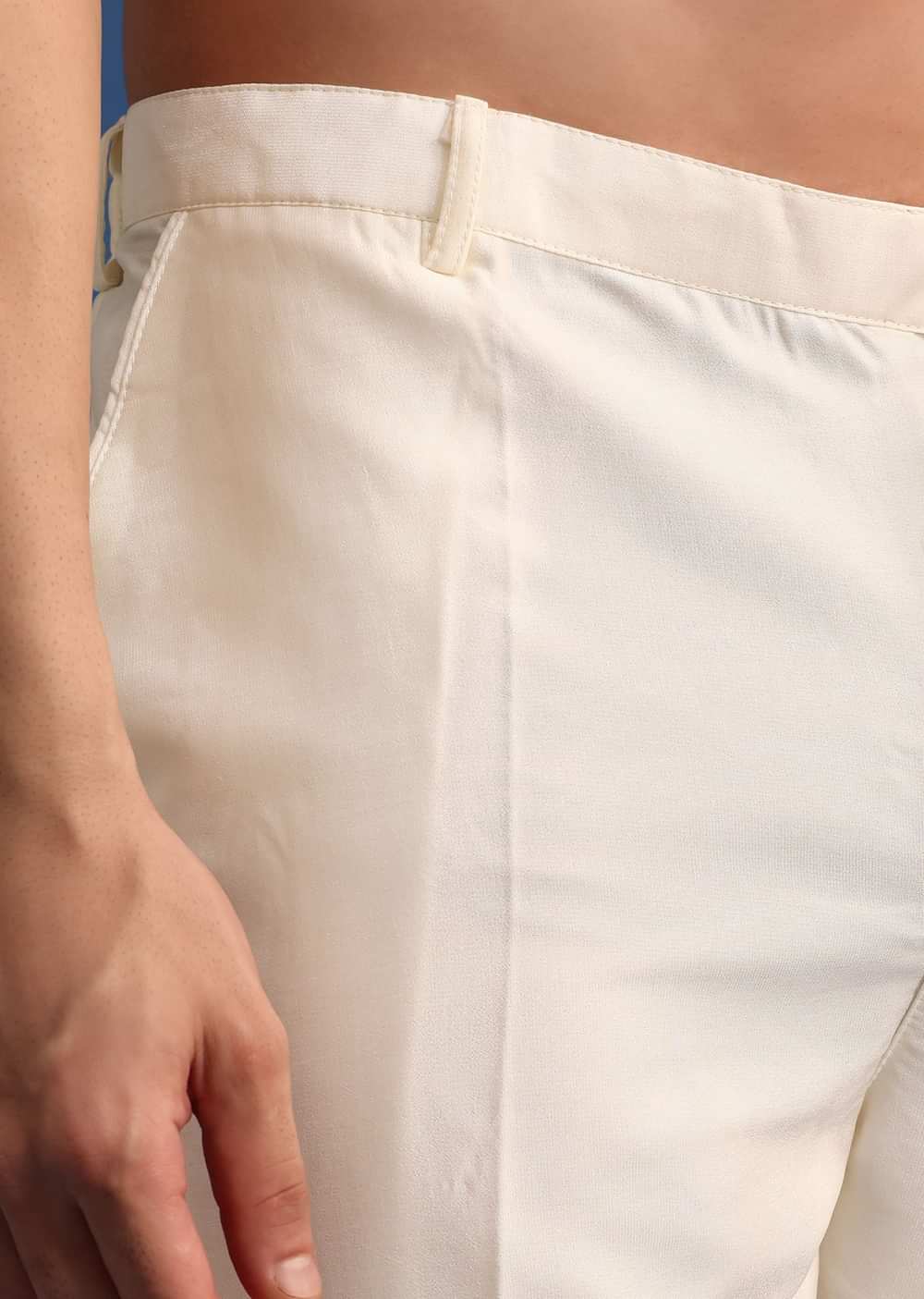 Pista Green Kurta Jacket Set With Resham Work For Men