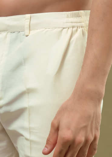 Pista Green Kurta Set In Resham Work With Dupatta For Men