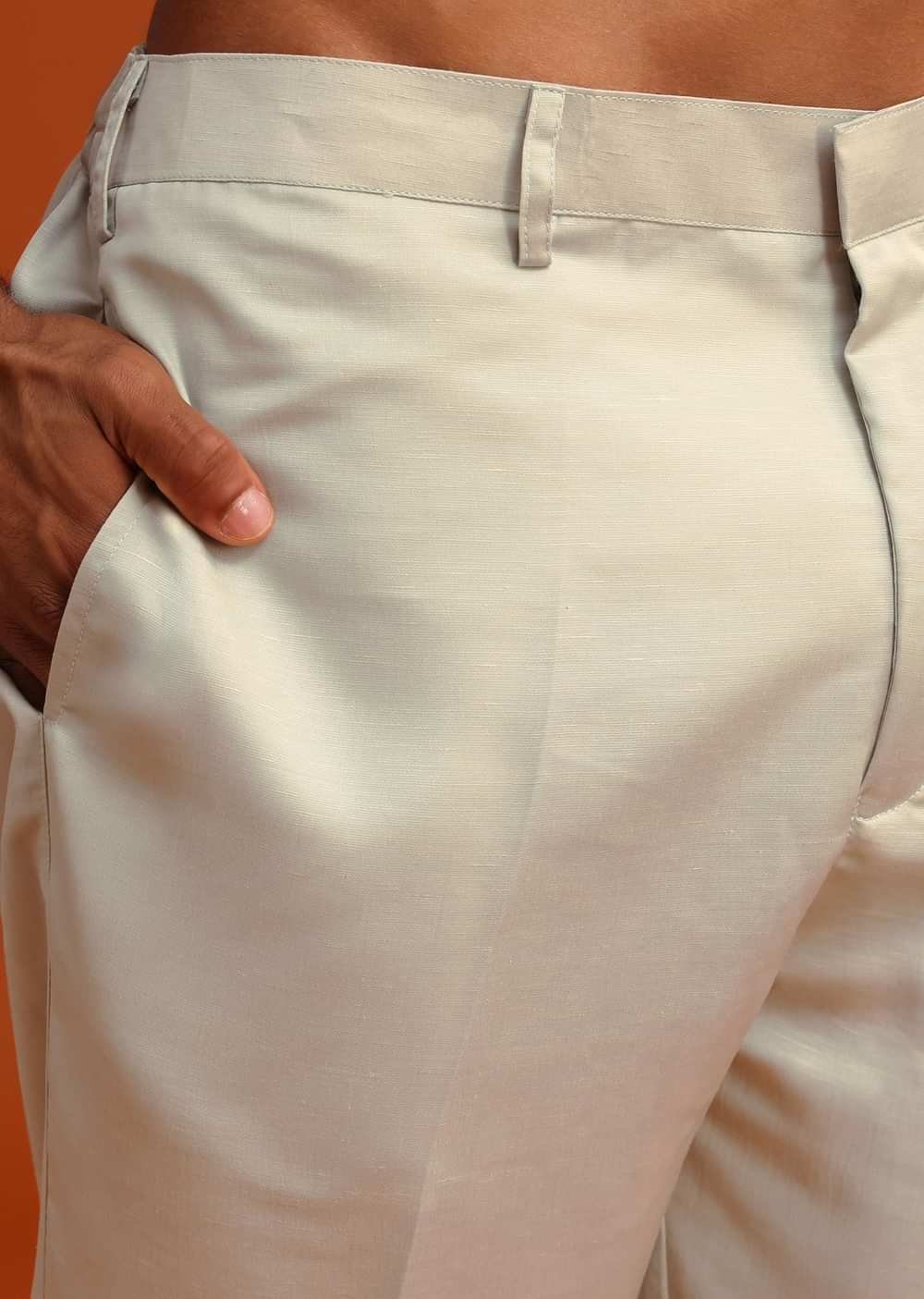 Pista Green Linen Satin Mirror Work Jacket Kurta Set