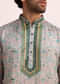 Pista Green Printed Kurta Set With Mirror Work