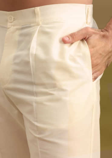 Pista Green Silk Kurta Set With Resham Work For Men