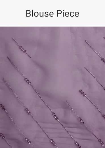 Plum Purple Shaded Organza Saree With Cutdana And Sequin Embroidery