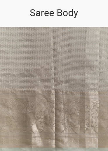 Powder Blue Chanderi Silk Woven Saree With Zari Work