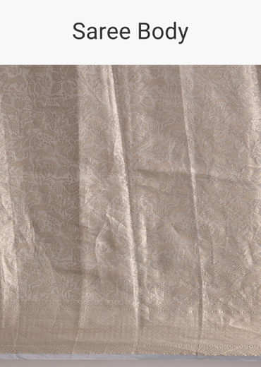 Powder Blue Chanderi Silk Woven Saree With Zari Embroidery