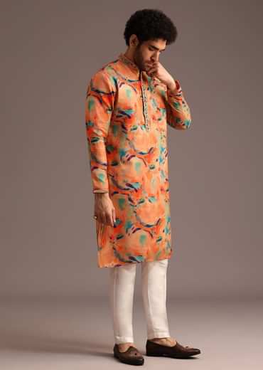 Print Multi Colour Abstract Print Kurta And Pant