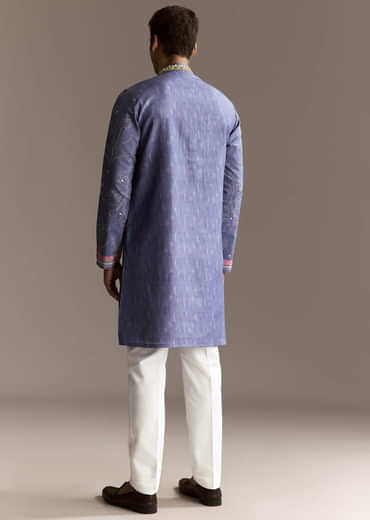 Purple Art Silk Kurta Set