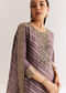 Purple Banarasi Georgette Kurta Set With Zardosi And Cutdana Work