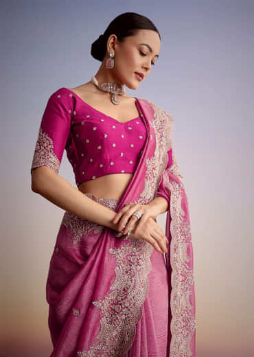 Purple Crush Tissue With Scallop Embroidered Border