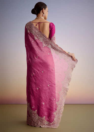 Purple Crush Tissue With Scallop Embroidered Border