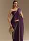 Purple Crushed Tissue Saree With Cutdana And Beads Embroidery