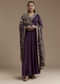 Purple Georgette Anarkali Set with Sequin Work