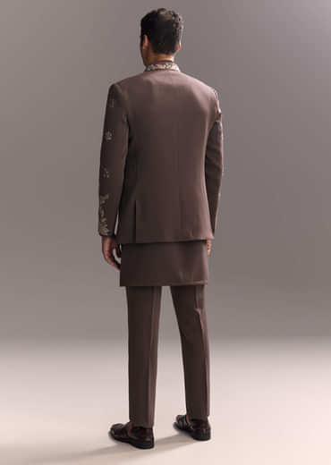 Purple Jodhpuri Suit For Men With Heavy Hand Work