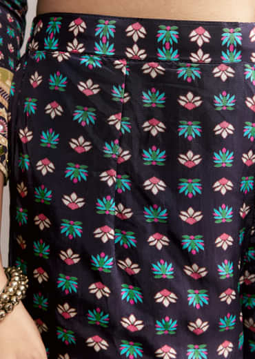 Purple Printed Sharara Set