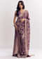 Purple Shaded Georgette Saree With Zari Jaal Work