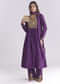 Purple Silk Anarkali Suit With Zari Thread Work