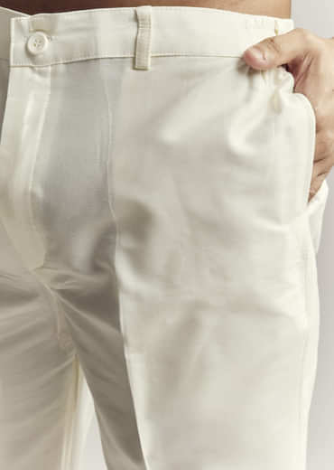 Purple Silk Kurta Set For Men With Floral Print