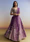 Purple Silk Lehenga with Embellished Choli