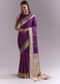 Purple Silk Muniya Paithani Saree With Booti And Zari Work