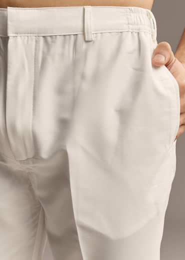 Purple Silk Printed Designer Kurta For Men