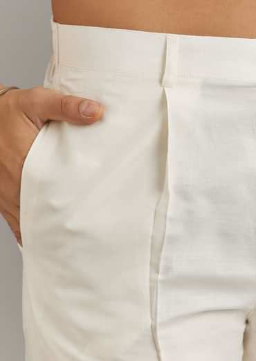 Purple Silk Vine Motif Printed Kurta Set With Thread Work