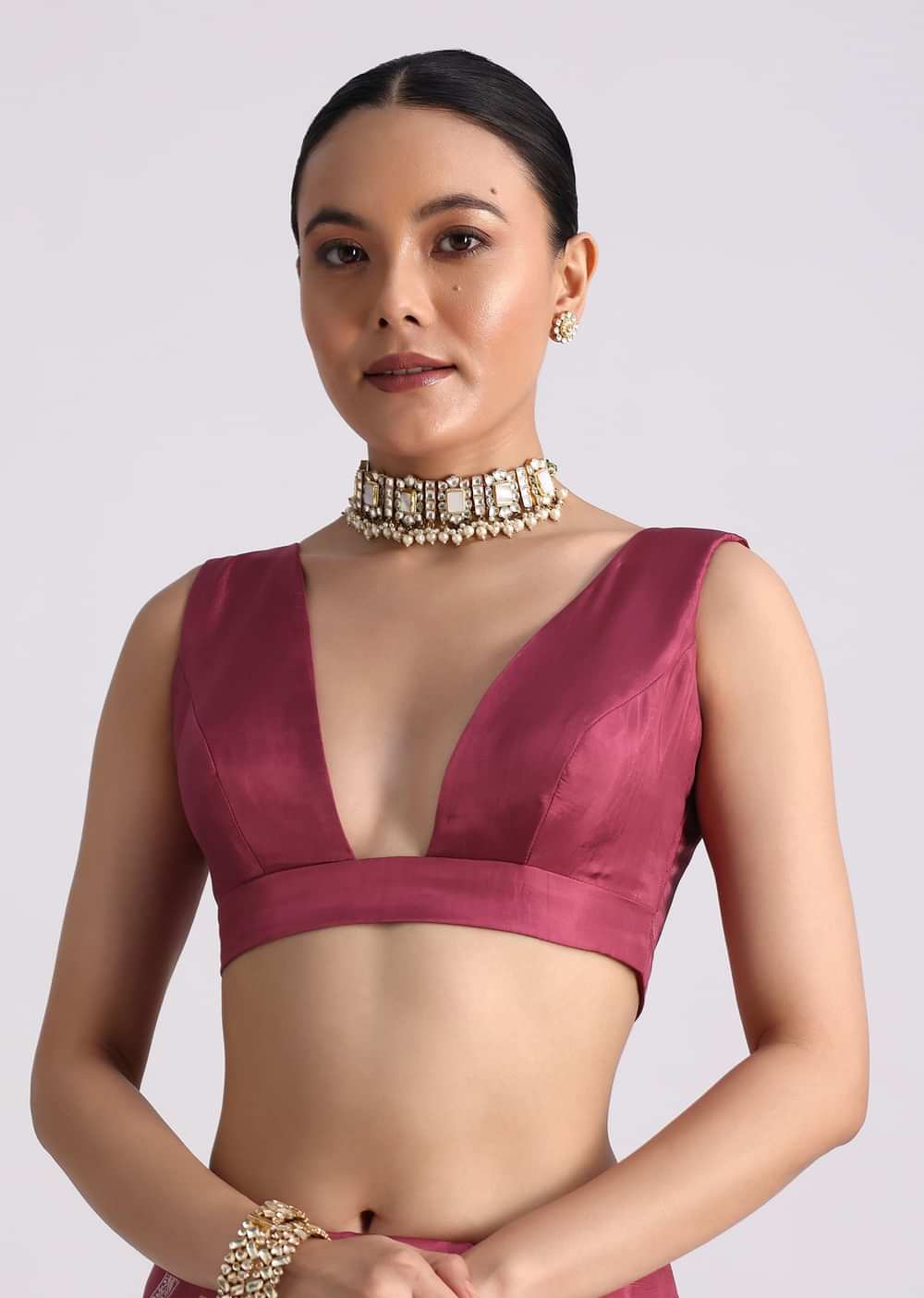 Dusty Pink Dola Silk Saree with Zari Weave and Lace Border