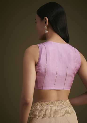 lavender Ombre Jacquard Saree