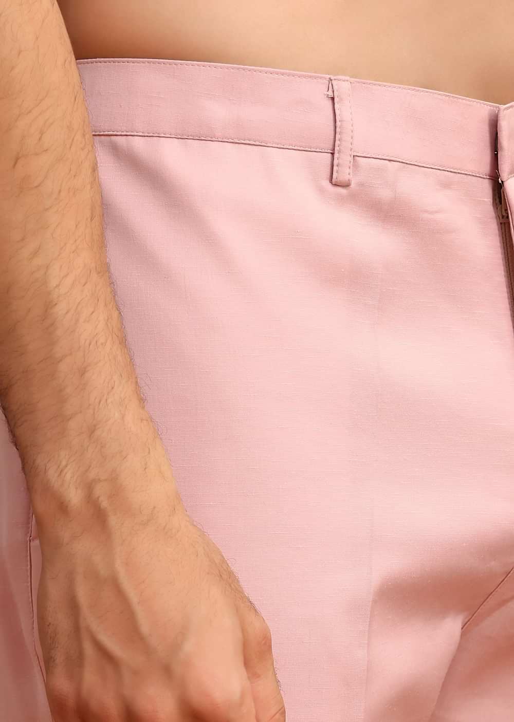 Purple Satin Embroidered Jacket Kurta Set