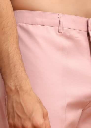 Purple Satin Embroidered Jacket Kurta Set