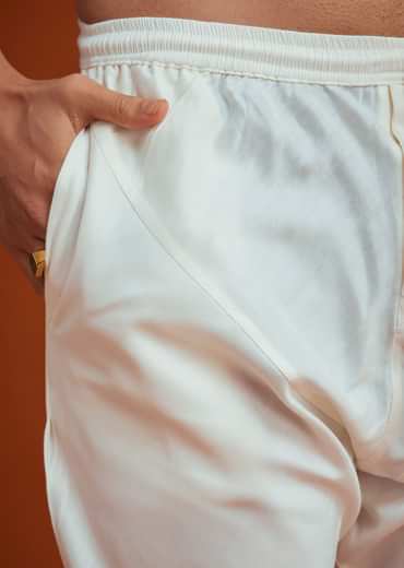 Purple Silk Sherwani Set With Bead Work