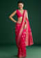 Rani Pink Dola Silk Saree With Zari Woven Border