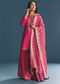 Rani Pink Russian Silk Kurta Palazzo With Banarasi Dupatta