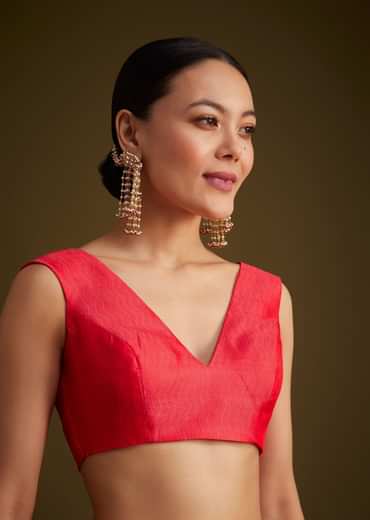 Rani Pink Kanjivaram Silk Saree With Golden Zari Detailing