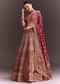 Rani Pink Zari Work Lehenga Set