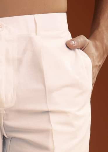 Red Banarasi Silk Kurta Pant Set