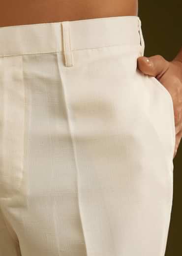 Red Cotton Silk Kurta Set With Nature Motif Jacket