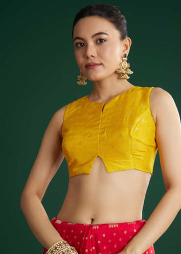 Red Dola Silk Saree With Butti And Floral Woven Border