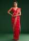 Red Dola Silk Saree With Zari Detailing