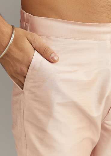 Red Pashmina Silk Zipper Kurta Set With Paisley Swirl Print