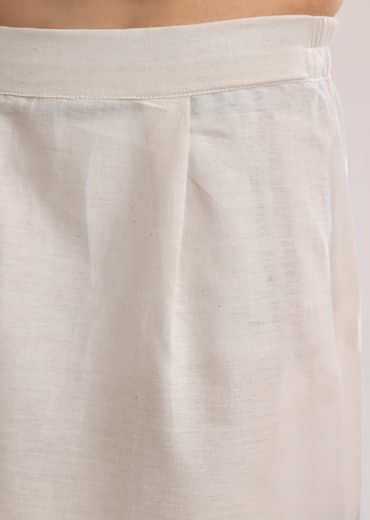 Red Silk Kurta Set With Bandhani Print