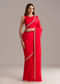 Red Silk Saree With Stone And Cutdana Embroidery