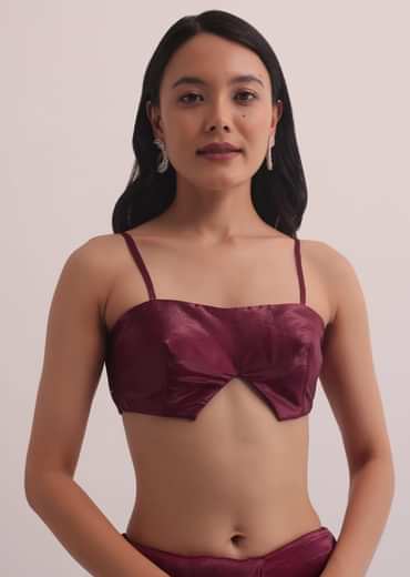 Red Chiffon Silk Saree With Cutdana Embellished