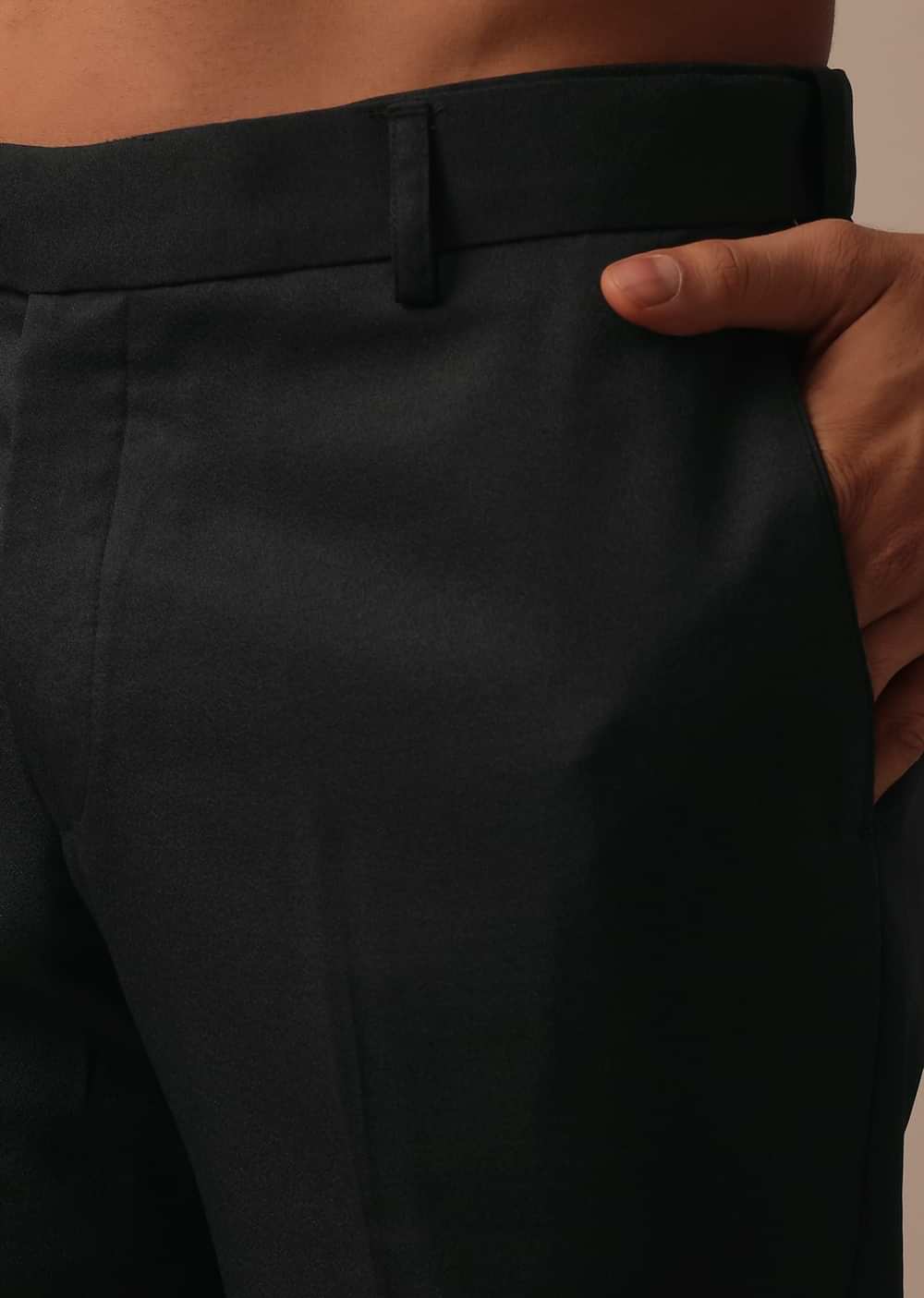 Refined Black Tuxedo Adorned with Intricate All Over Embroidery