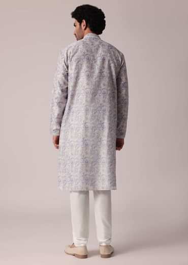 Regal Purple Kurta Set For Men