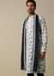 White Embroidered Kurta Set With Dupatta