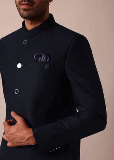 Royal Blue Bandhgala Jodhpuri Sherwani