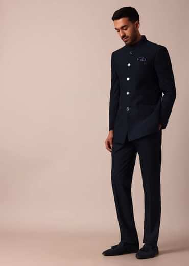 Royal Blue Bandhgala Jodhpuri Sherwani