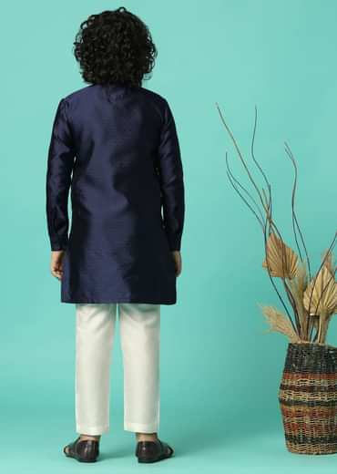 Royal Blue Festive Kurta Set For Boys