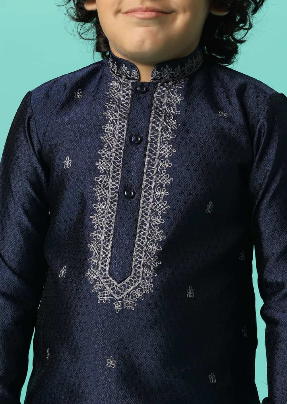 Royal Blue Festive Kurta Set For Boys