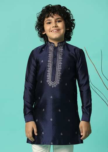 Royal Blue Festive Kurta Set For Boys